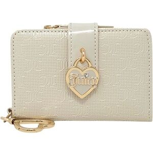 FINAL REDUCED PRICE!Juicy Couture Cream Card Holder with Gold Heart Accent
